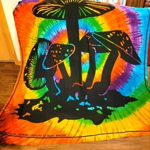 Tiedye Mushroom Tapestry